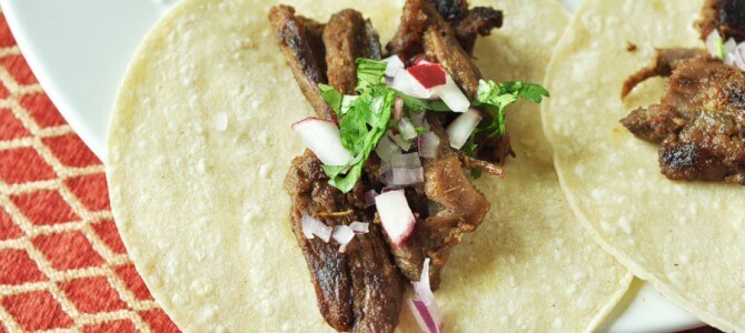 Carne Asada Tacos or “Street Tacos”