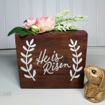 Last Minute “He is Risen” Wood Block DIY