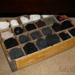 Soda Crate Sock Organizer