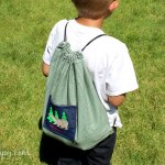 Drawstring Camping Backpack for Kids-DIY