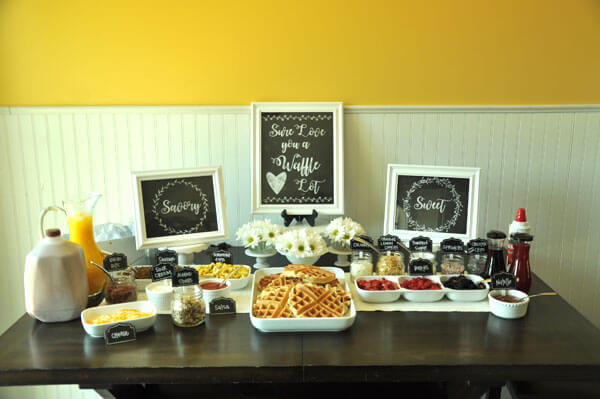 Waffle Bar Baby Shower and Free Printable