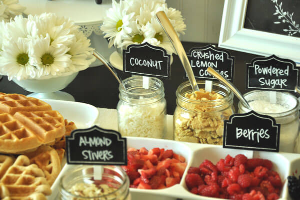 Waffle Bar Baby Shower and Free Printable