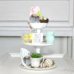 DIY Three Tier Tray for Spring Decor