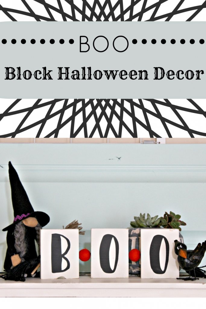 Make your own BOO blocks Halloween Decor/See The Happy